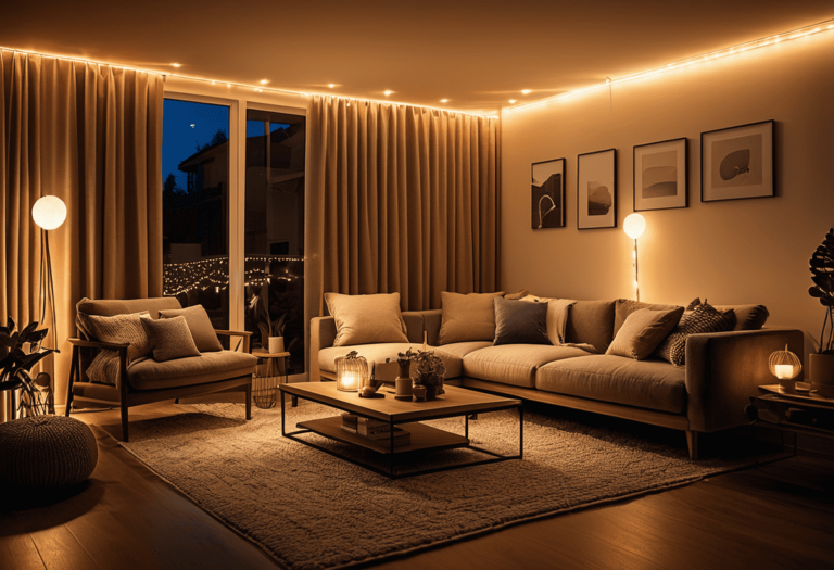 hängenden Lichterketten